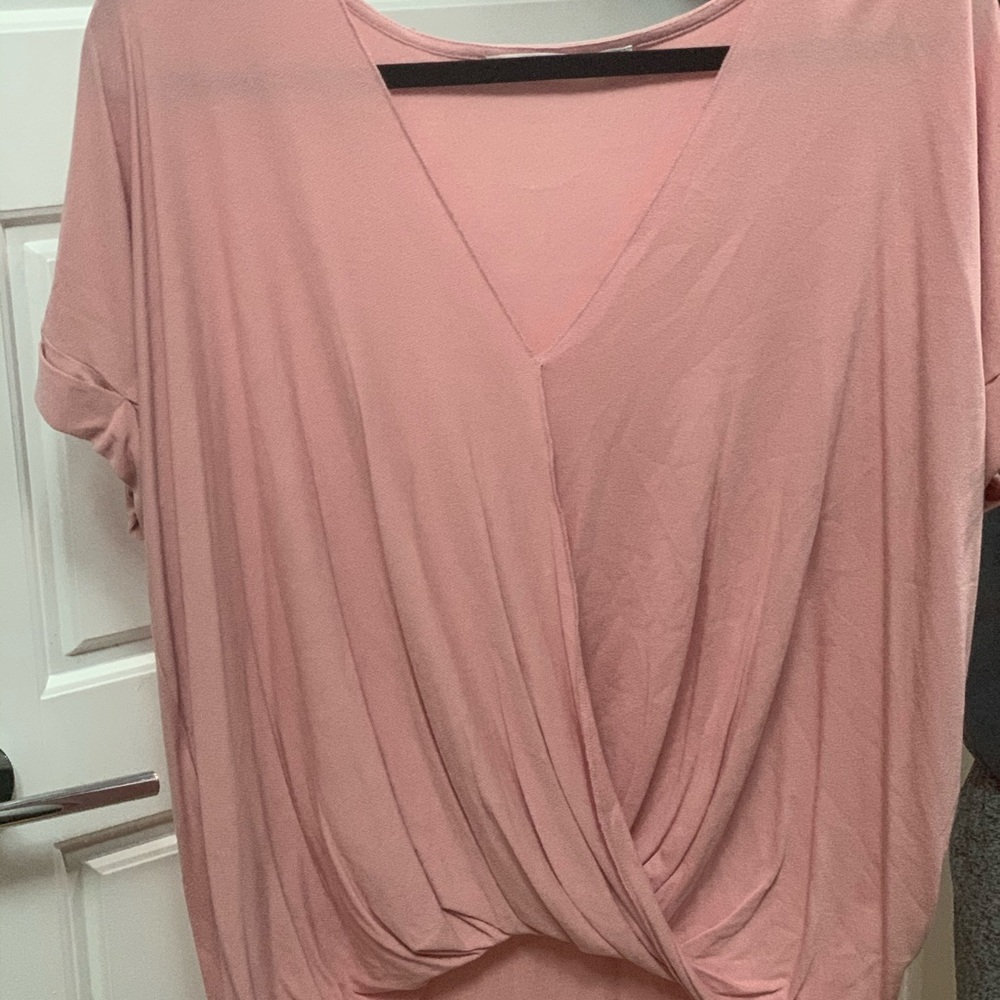 NWOT Pink blouse with swoop